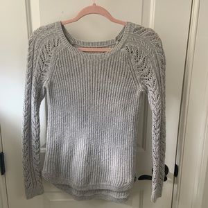 LOFT gray knitted sweater